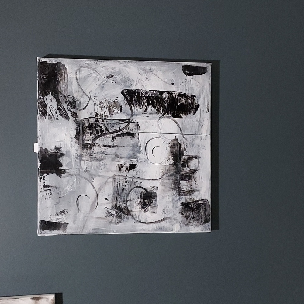 Black and White abstract 14x14